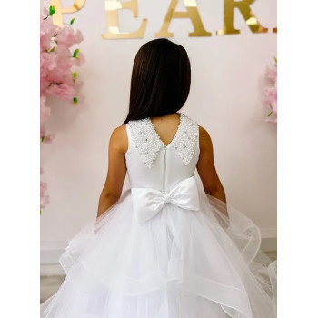 White First Holy Communion Dress Style COM039