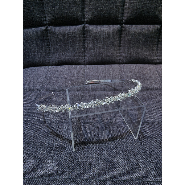 Silver First Holy Communion Headband Style CH189
