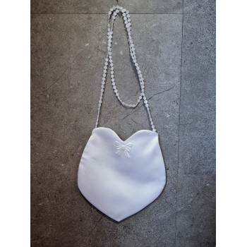 PERFECT SIMPLE COMMUNION BAG WITH PEARLS STRAP STYLE HB025
