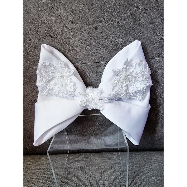 WHITE FIRST HOLY COMMUNION BOW STYLE PL11 WHITE FIRST HOLY COMMUNION BOW STYLE PL11
