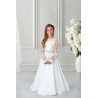 White Handmade First Holy Communion Dress Style ESTELLE BIS
