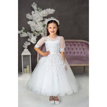 Handmade White First Holy Communion Dress Style TASHA MCH