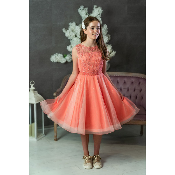 Salmon Confirmation Dress Style Ko25320 Salmon Confirmation Dress Style Ko25320