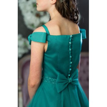 Teal Confirmation Dress Style Ko25308