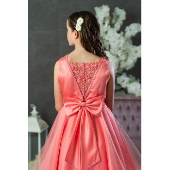 Coral Confirmation Dress Style Ko25304