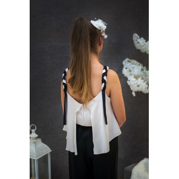 Amaya Beige/Black Confirmation/Special Occasion Jumpsuit Style 534015