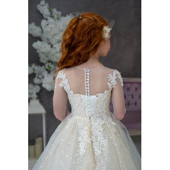 HANDMADE IVORY FIRST HOLY COMMUNION DRESS STYLE ADELAIDE MCH