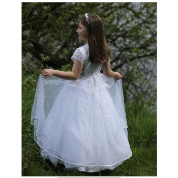 White First Holy Communion Dress Style HARMONY