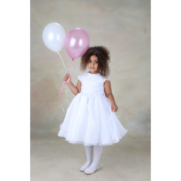 White Ballerina Length First Holy Communion Dress Style MINT White Ballerina Length First Holy Communion Dress Style MINT
