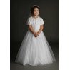 White First Holy Communion Dress Style D009