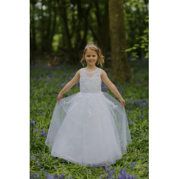 White First Holy Communion Dress Style 2211