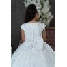 HANDMADE WHITE FIRST HOLY COMMUNION DRESS T-259