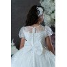 HANDMADE WHITE FIRST HOLY COMMUNION DRESS T-262