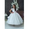 HANDMADE WHITE FIRST HOLY COMMUNION DRESS T-262