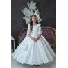 HANDMADE WHITE FIRST HOLY COMMUNION DRESS T-264