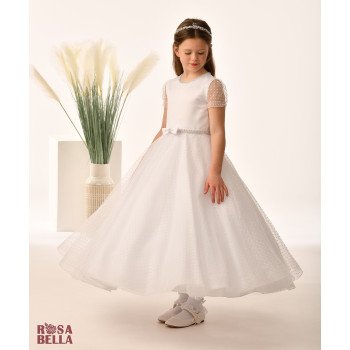 Sweetie Pie First Holy Communion White Dress Style RB652