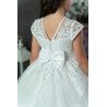 PAULA'S COMMUNION WHITE TEA-LENGTH FIRST HOLY COMMUNION DRESS STYLE UF23001