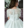 PAULA'S COMMUNION WHITE TEA-LENGTH FIRST HOLY COMMUNION DRESS STYLE PJ-28