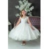 PAULA'S COMMUNION WHITE TEA-LENGTH FIRST HOLY COMMUNION DRESS STYLE UF23003