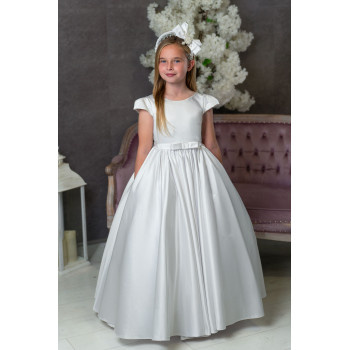 White First Holy Communion Dress Style COM032