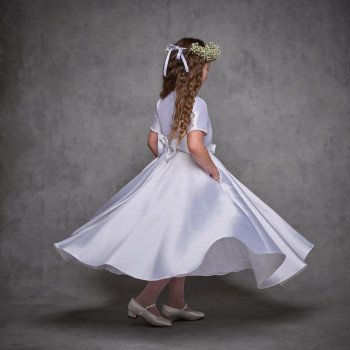 White First Holy Communion Dress Style Ko25844