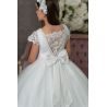 PAULA'S COMMUNION WHITE TEA-LENGTH FIRST HOLY COMMUNION DRESS STYLE PJ-63