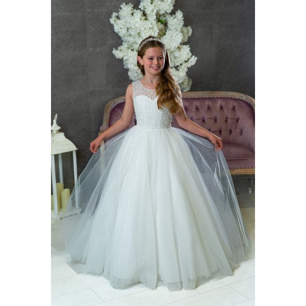 Ivory First Holy Communion Dress Style AA-121