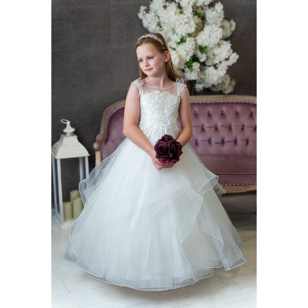 Ivory First Holy Communion Dress Style FL903