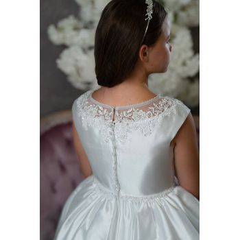  JOAN CALABRESE WHITE TEA-LENGTH FIRST HOLY COMMUNION DRESS
