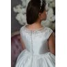  JOAN CALABRESE WHITE TEA-LENGTH FIRST HOLY COMMUNION DRESS