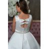 White Satin Tea-Length First Holy Communion Dress 