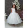 JOAN CALABRESE WHITE TEA-LENGTH FIRST HOLY COMMUNION DRESS