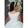 JOAN CALABRESE WHITE TEA-LENGTH FIRST HOLY COMMUNION DRESS