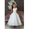  PAULA'S COMMUNION WHITE TEA-LENGTH FIRST HOLY COMMUNION DRESS