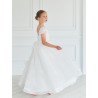 HANDMADE IVORY FIRST HOLY COMMUNION DRESS BY TETER WARM