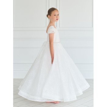 HANDMADE IVORY FIRST HOLY COMMUNION DRESS BY TETER WARM