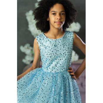 Blue Confirmation Dress