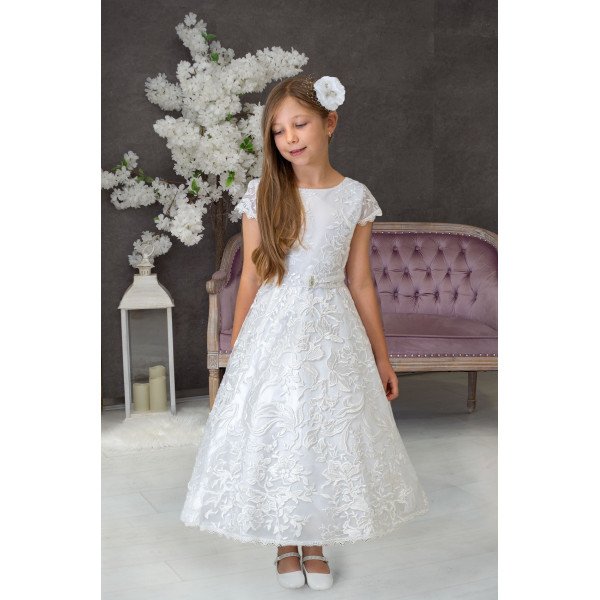 White Handmade First Holy Communion Dress White Handmade First Holy Communion Dress
