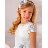 CARMY HANDMADE IVORY/BLUE FIRST HOLY COMMUNION HEADBAND