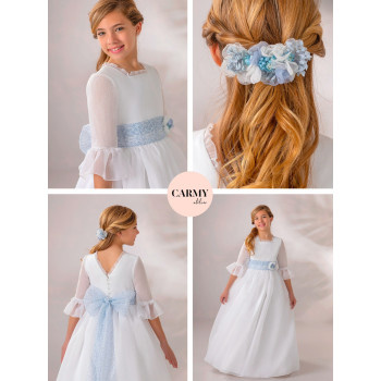Carmy Ivory/Blue First Holy Communion Dress 