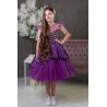 Purple Confirmation Dress with Beaded Bodice Style EF 36