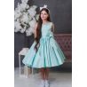 Mint Confirmation Dress with Bow and Beaded Colar Style EF 38