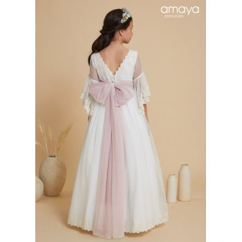 Ivory/Pink First Holy Communion Dress