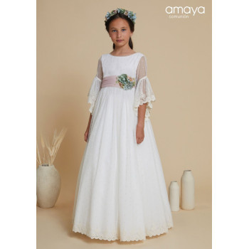 Ivory/Pink First Holy Communion Dress