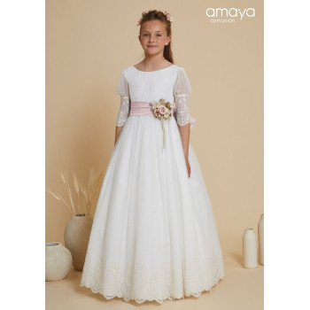 Ivory/Pink First Holy Communion Dress