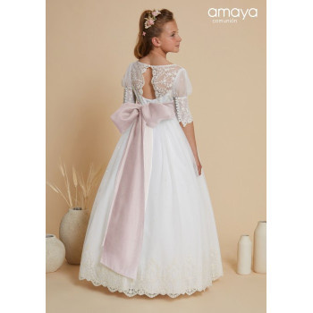 Ivory/Pink First Holy Communion Dress