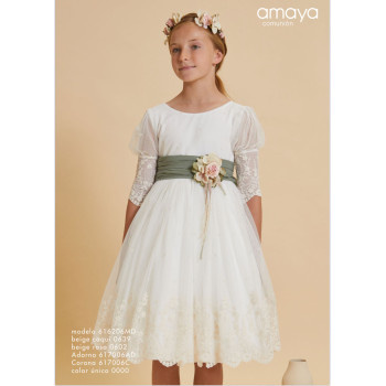Ivory/Pink First Holy Communion Dress