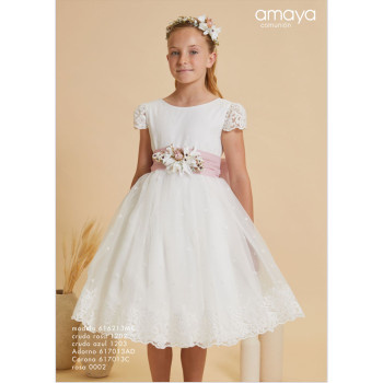Ivory/Pink First Holy Communion Dress