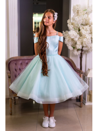 Shallow Blue Confirmation Dress