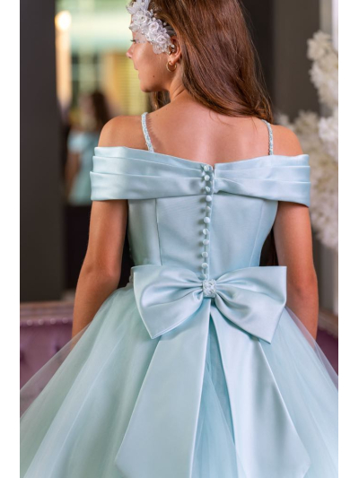 Shallow Blue Confirmation Dress